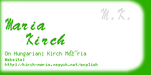 maria kirch business card